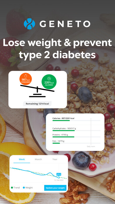 Emulate iPhone app Geneto - Diabetes Prevention using MyAndroid