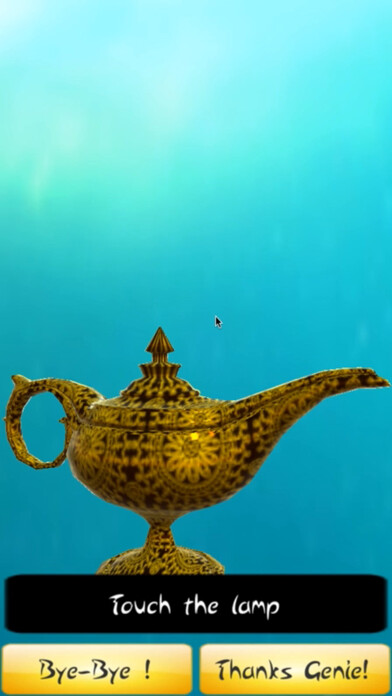 Emulate iPhone app Genie lamp make me wish using MyAndroid