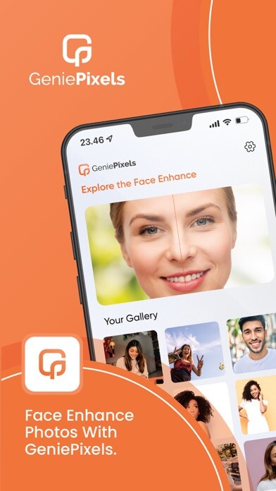 Emulate iPhone app GeniePixels - Face Enhancer using MyAndroid