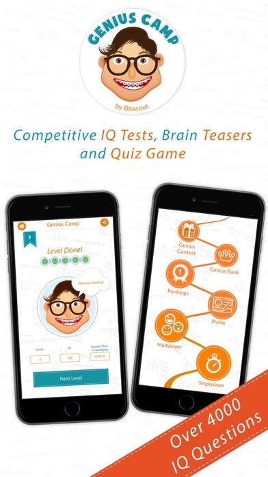 Emulate iPhone app Genius Camp Quiz Contest using MyAndroid