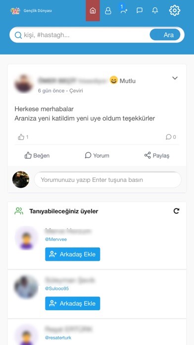 Emulate iPhone app Gençlik Dünyası using MyAndroid