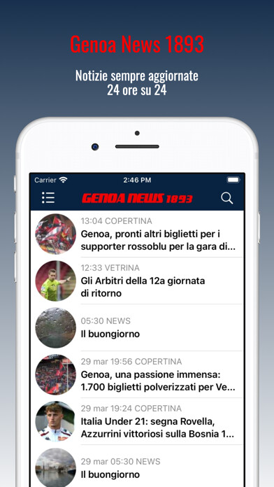Emulate iPhone app GenoaNews1893.it using MyAndroid Emulate iPhone app GenoaNews1893.it using MyAndroid