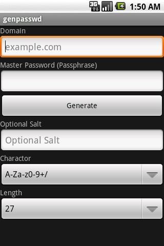 Emulate Android APK genpasswd