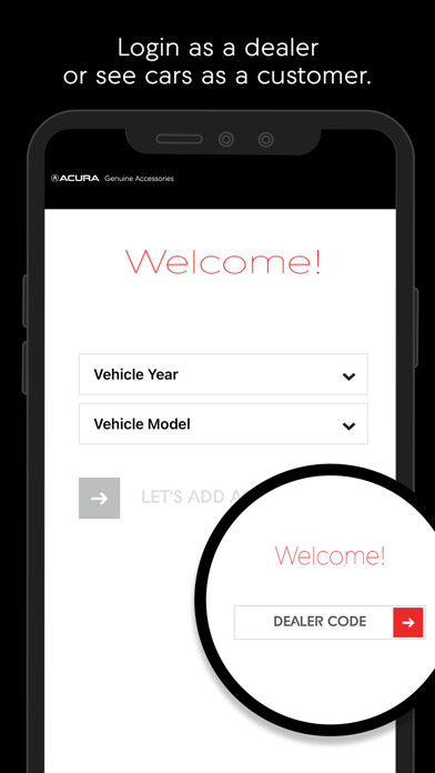 Emulate iPhone app Genuine Acura Accessories using MyAndroid