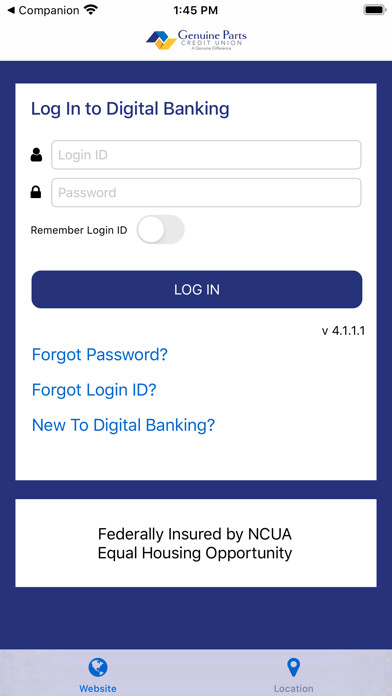 Emulate iPhone app Genuine Parts Credit Union using MyAndroid Emulate iPhone app Genuine Parts Credit Union using MyAndroid