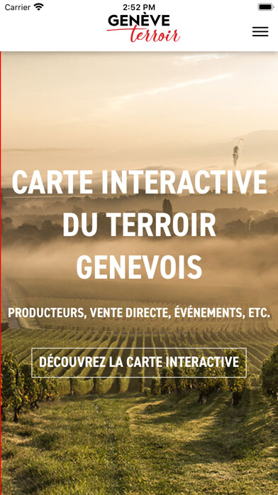 Emulate iPhone app Genève Terroir using MyAndroid Emulate iPhone app Genève Terroir using MyAndroid