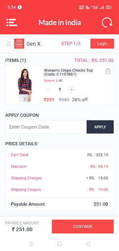 Run android online APK Gen X Fashion - Online Shopping App from MyAndroid or emulate Gen X Fashion - Online Shopping App using MyAndroid