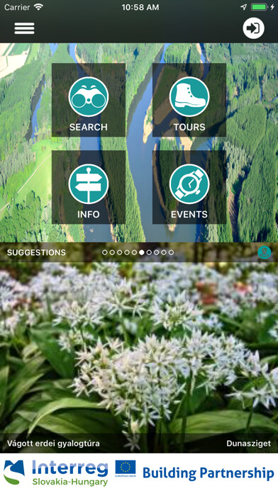 Emulate iPhone app Geocaching Túravezetés using MyAndroid