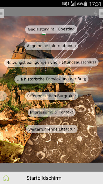Emulate iPhone app GeoHistoryTrail-Goesting using MyAndroid