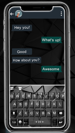 Run android online APK Geometric Grey SMS Keyboard Background from MyAndroid or emulate Geometric Grey SMS Keyboard Background using MyAndroid