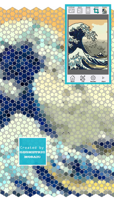 Emulate iPhone app Geometric Mosaic using MyAndroid Emulate iPhone app Geometric Mosaic using MyAndroid