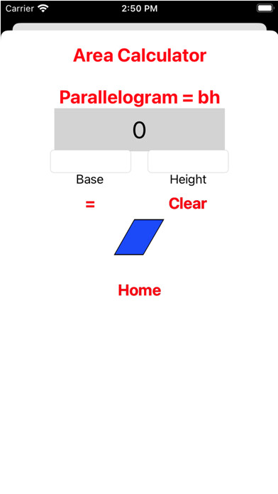 Emulate iPhone app Geometry Area Calculator using MyAndroid Emulate iPhone app Geometry Area Calculator using MyAndroid