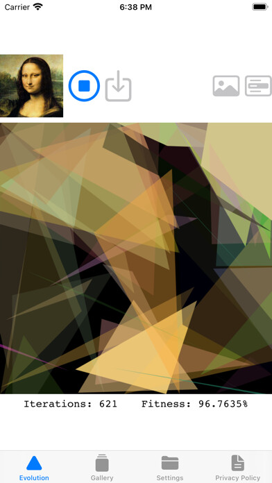 Emulate iPhone app Geometry Evolution using MyAndroid