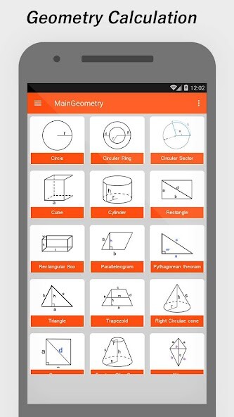 Run android online APK Geometry Formula Calculation from MyAndroid or emulate Geometry Formula Calculation using MyAndroid