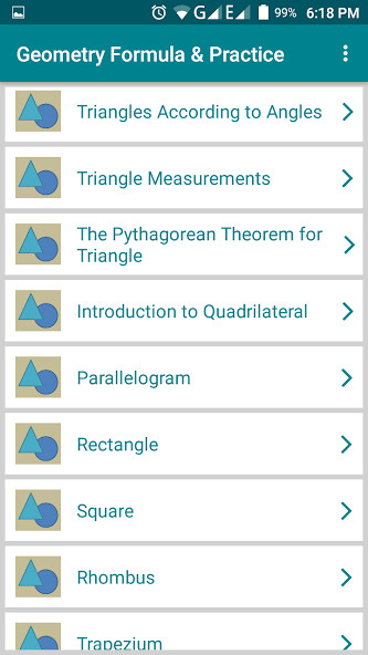 Run android online APK Geometry Formula with Practice from MyAndroid or emulate Geometry Formula with Practice using MyAndroid