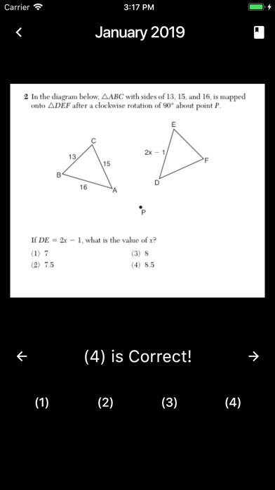 Emulate iPhone app Geometry Regents Review using MyAndroid