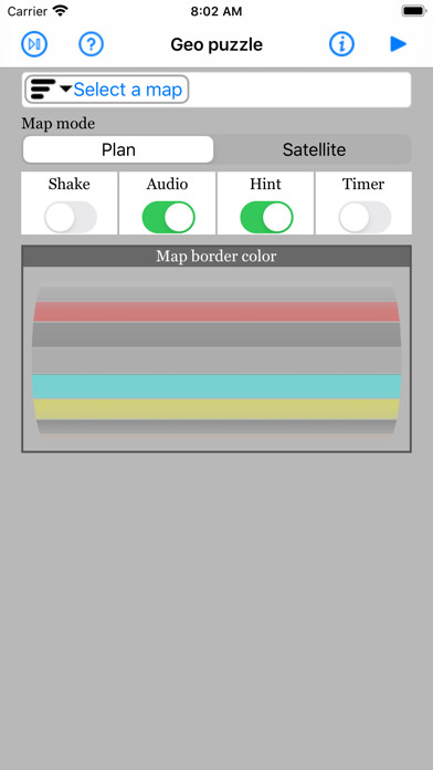 Emulate iPhone app GeoPuzzles using MyAndroid