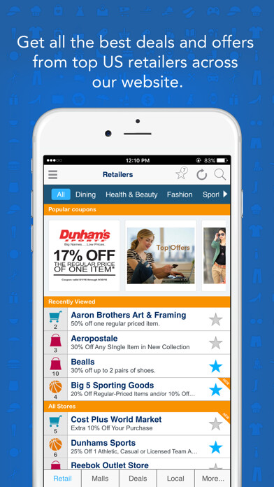 Emulate iPhone app GeoQpons:Coupons App using MyAndroid