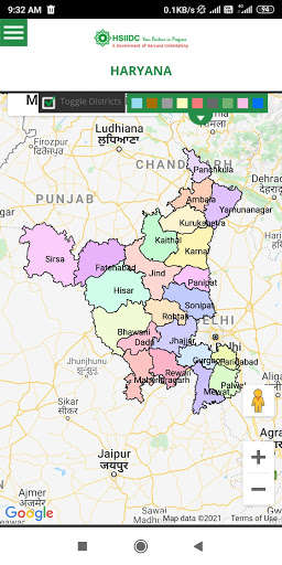 Run android online APK Geo Referencing for Industrial Plots of HSIIDC from MyAndroid or emulate Geo Referencing for Industrial Plots of HSIIDC using MyAndroid