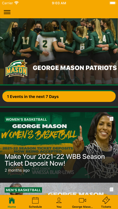 Emulate iPhone app George Mason Patriots using MyAndroid Emulate iPhone app George Mason Patriots using MyAndroid