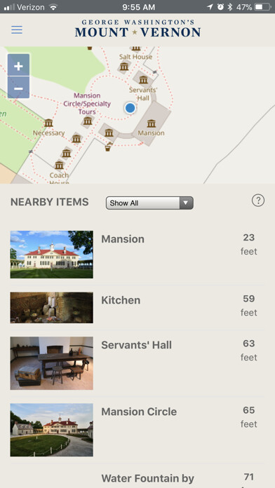 Emulate iPhone app George Washington Mount Vernon using MyAndroid Emulate iPhone app George Washington Mount Vernon using MyAndroid