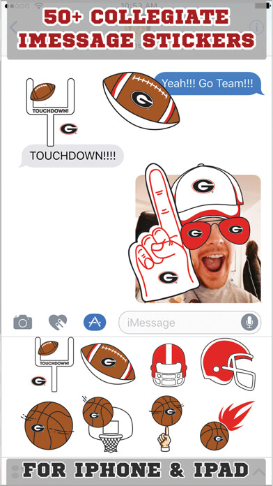 Emulate iPhone app Georgia Bulldogs Stickers PLUS for iMessage using MyAndroid Emulate iPhone app Georgia Bulldogs Stickers PLUS for iMessage using MyAndroid