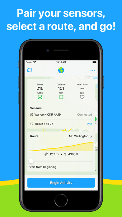 Emulate iPhone app GeoTouring - Indoor Cycling using MyAndroid