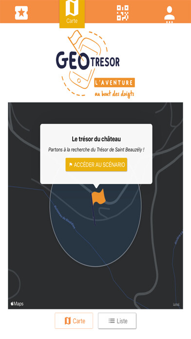 Emulate iPhone app geotresor using MyAndroid