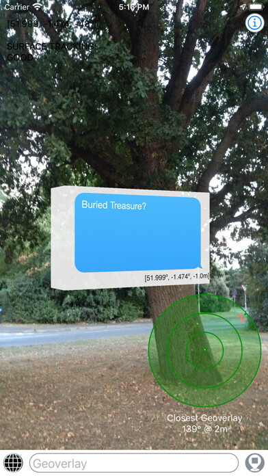 Emulate iPhone app Geoverlay AR (Lite) using MyAndroid