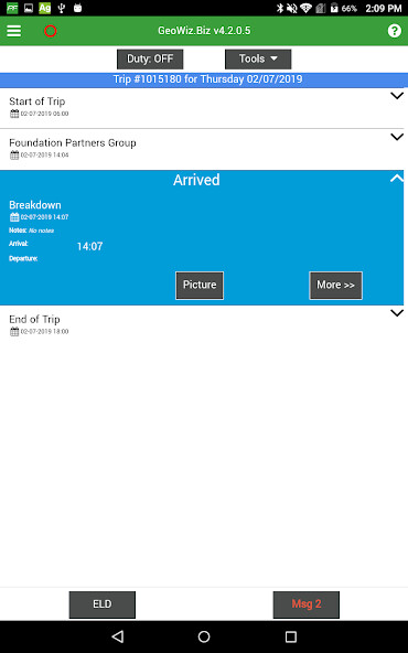 Emulate Android APK GeoWiz.Biz ELD/AOBRD  Truck Tracker