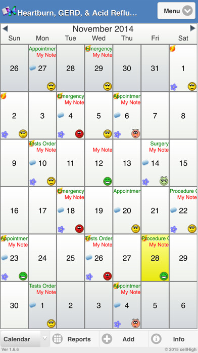 Emulate iPhone app GERD and Acid Reflux Diary using MyAndroid Emulate iPhone app GERD and Acid Reflux Diary using MyAndroid