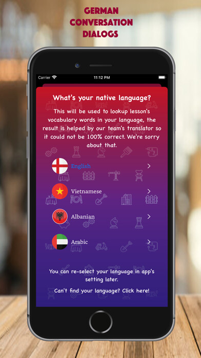 Emulate iPhone app German Conversation Dialog using MyAndroid