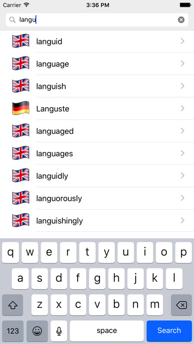 Emulate iPhone app German Dictionary, Nifty Words using MyAndroid Emulate iPhone app German Dictionary, Nifty Words using MyAndroid