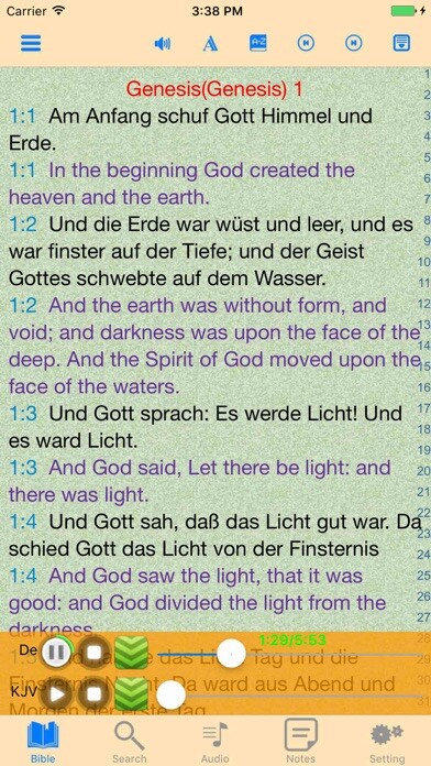 Emulate iPhone app German-English Luther Holy Bible Audio Book using MyAndroid Emulate iPhone app German-English Luther Holy Bible Audio Book using MyAndroid