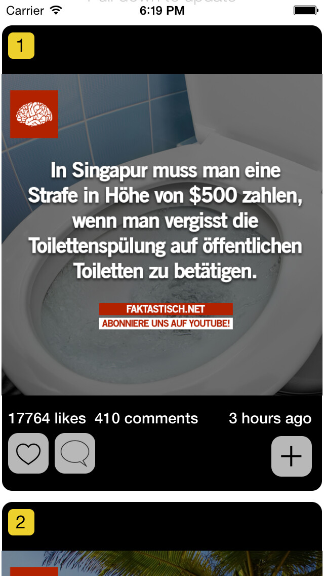 Emulate iPhone app German Fact using MyAndroid