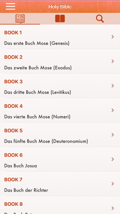 Emulate iPhone app German Holy Bible Pro Luther using MyAndroid