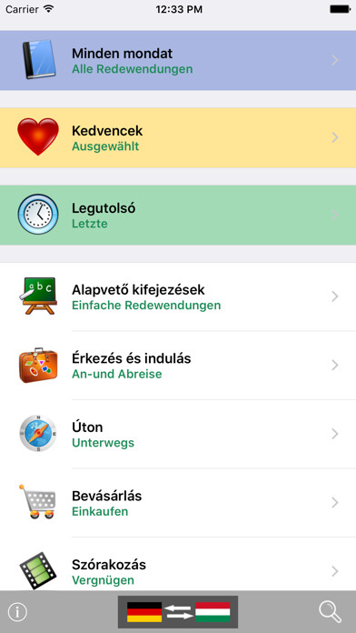 Emulate iPhone app German / Hungarian Talking Phrasebook Translator Dictionary - Multiphrasebook using MyAndroid Emulate iPhone app German / Hungarian Talking Phrasebook Translator Dictionary - Multiphrasebook using MyAndroid
