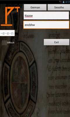 Emulate Android APK German Sesotho Dictionary