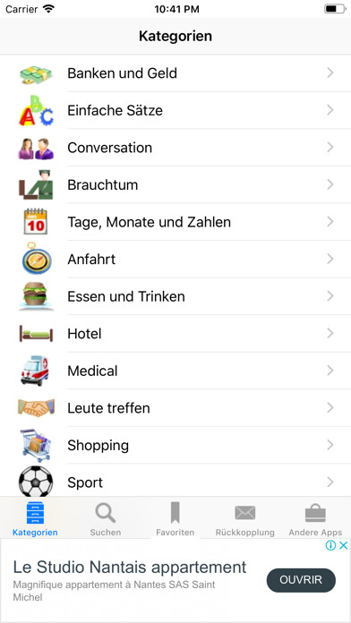 Emulate iPhone app German to English Phrasebook using MyAndroid Emulate iPhone app German to English Phrasebook using MyAndroid