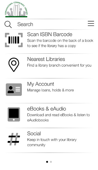 Run android online APK Germantown Community Library from MyAndroid or emulate Germantown Community Library using MyAndroid
