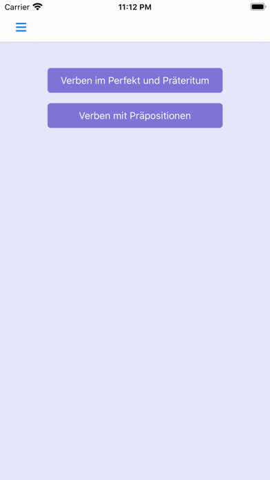 Emulate iPhone app German Verbs Past Prepositions using MyAndroid