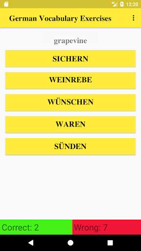 Run android online APK German Vocabulary Exercise from MyAndroid or emulate German Vocabulary Exercise using MyAndroid