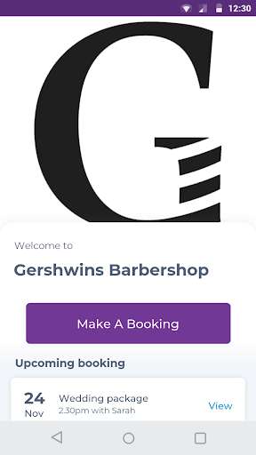 Emulate Android APK Gershwins Barbershop