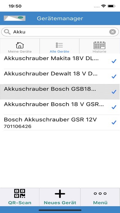 Emulate iPhone app Gerätemanager using MyAndroid