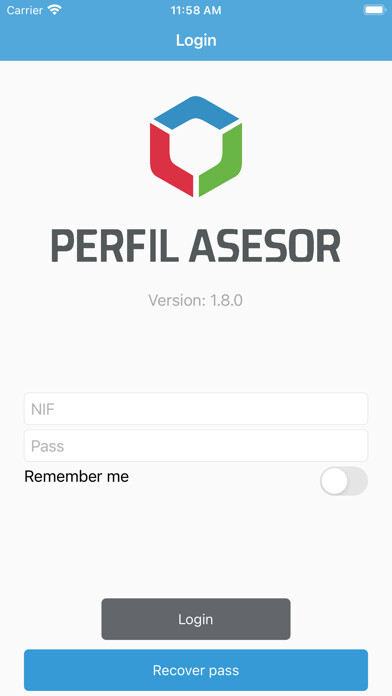 Emulate iPhone app Gesconecta by Perfil Asesor using MyAndroid