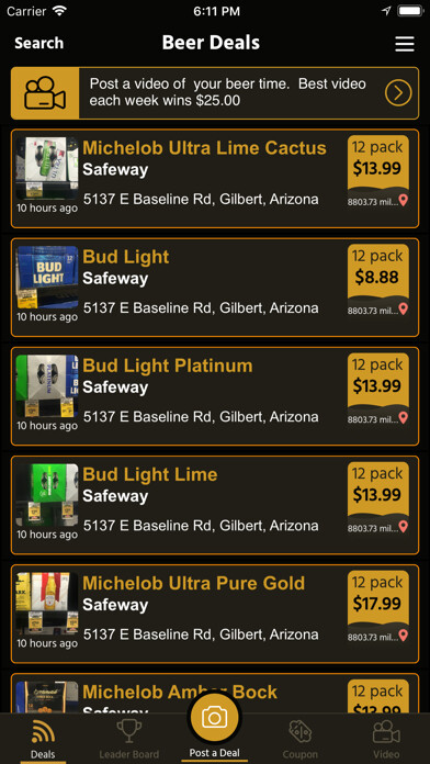 Emulate iPhone app Get Cheap Beer using MyAndroid