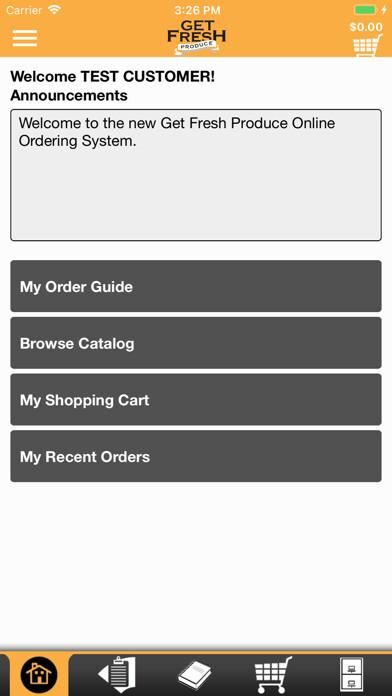 Emulate iPhone app Get Fresh Produce Checkout using MyAndroid