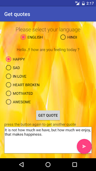 Run android online APK Get Quote from MyAndroid or emulate Get Quote using MyAndroid