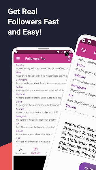 Run android online APK Get Real Fast Followers Pro+ from MyAndroid or emulate Get Real Fast Followers Pro+ using MyAndroid