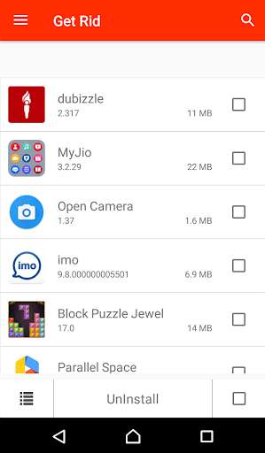 Run android online APK Get Rid - UnInstall Waste Apps from MyAndroid or emulate Get Rid - UnInstall Waste Apps using MyAndroid